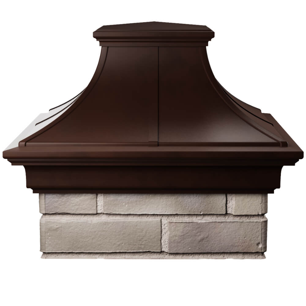 Колпак Zking Монблан Премиум Коричневый на столб 1.5х1.5 кирпича (385х385мм) Мичуринск фото