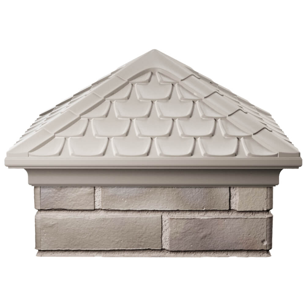 Колпак Zking Эльбрус Бежевый на столб 1.5х1.5 кирпича (385х385мм) Мичуринск фото