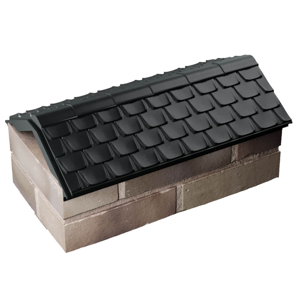 Парапет Zking Эльбрус Черный с посадкой на 1 кирпич (255мм) в Мичуринске фото