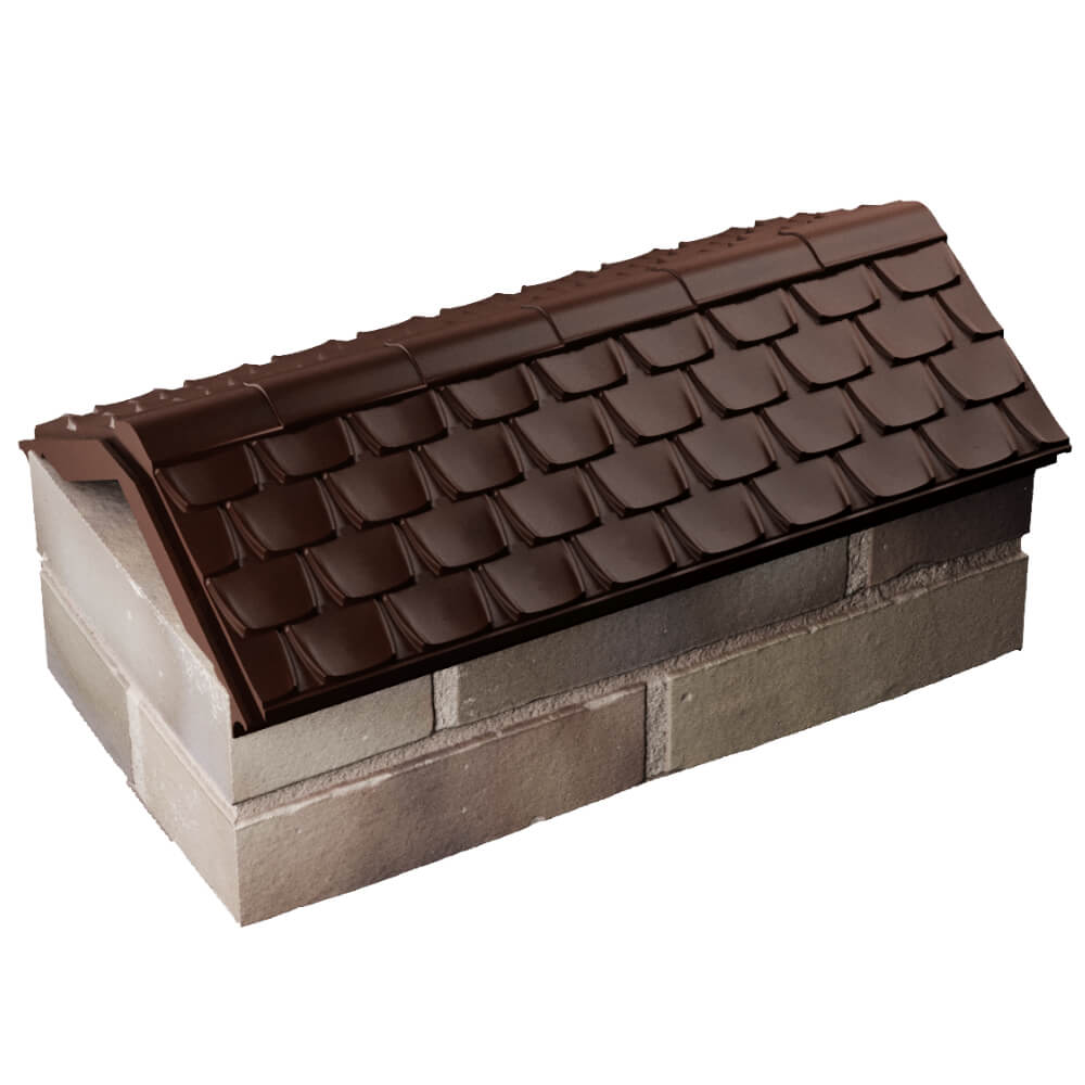 Парапет Zking Эльбрус Коричневый с посадкой на 1 кирпич (255мм) в Мичуринске фото