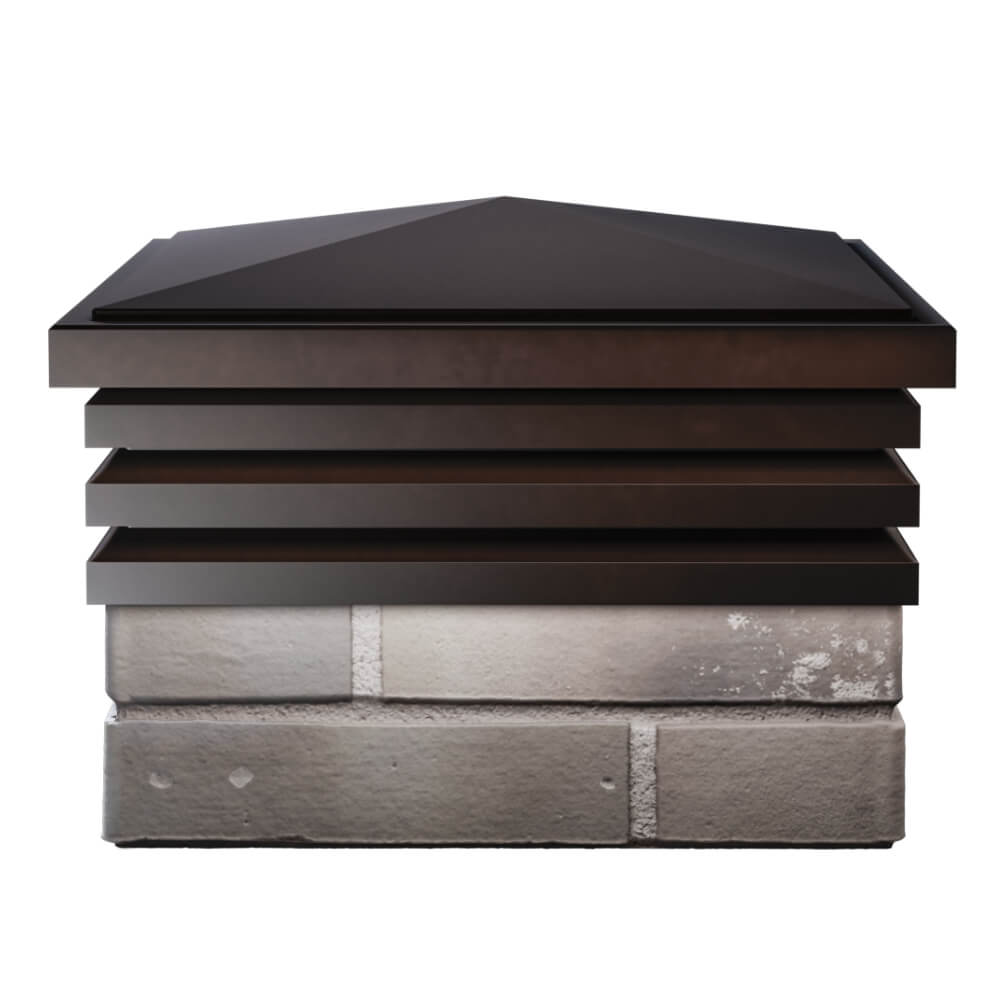 Колпак Zking Бона ХайТек Коричневый на столб 1.5х1.5 кирпича (385х385мм) Мичуринск фото