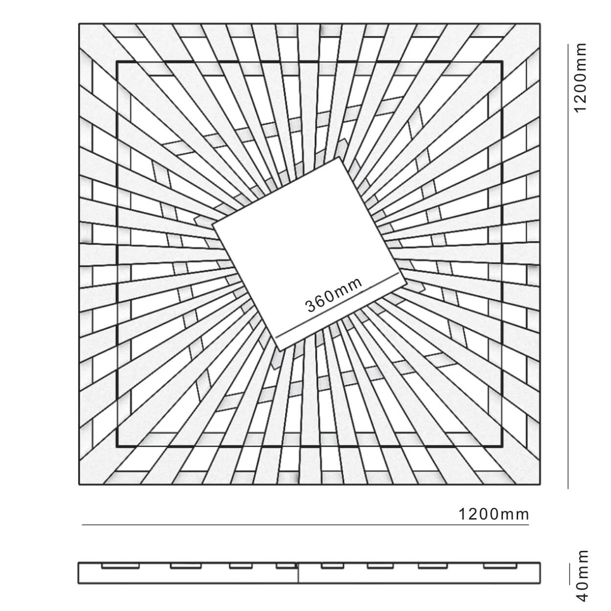 Приствольная решетка для дерева ZKING ATMOSPHERE 1.2х1.2м Черная в Мичуринске фото
