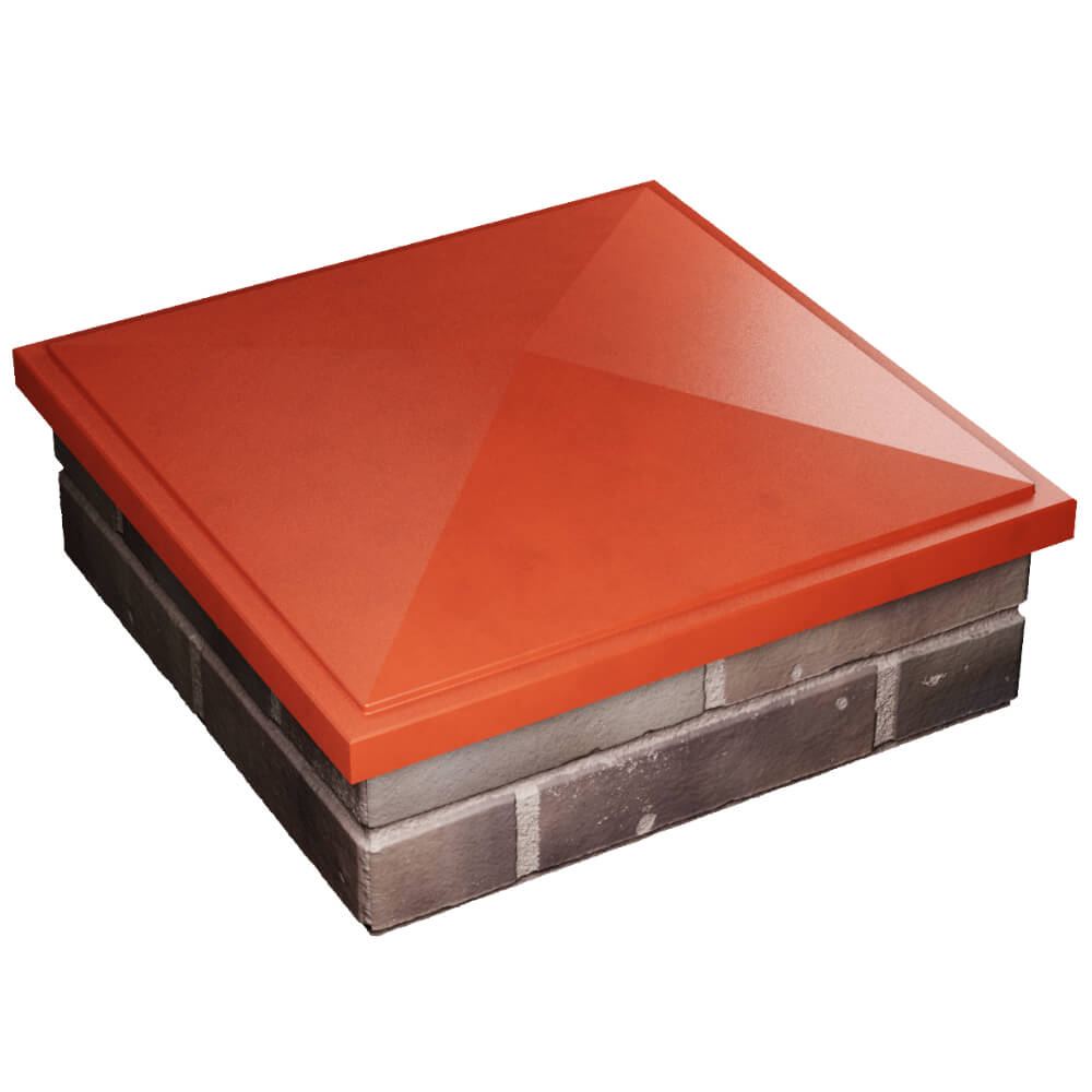 Колпак Zking БонаМоно Красный на столб 2х2 кирпича (515х515, 530х530мм) в Мичуринске фото