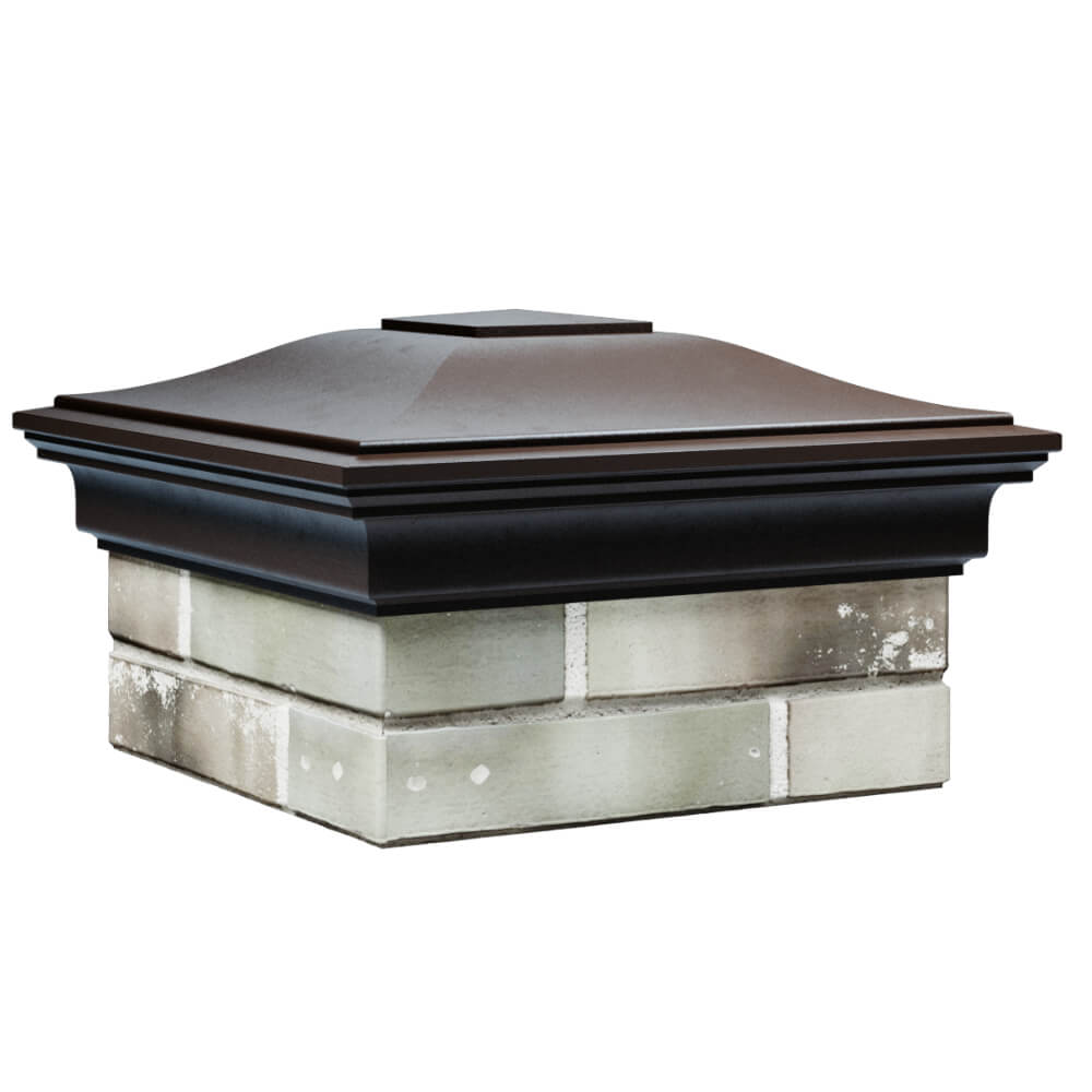 Колпак Zking Монблан Коричневый на столб 1.5х1.5 кирпича (385х385мм) в Мичуринске фото