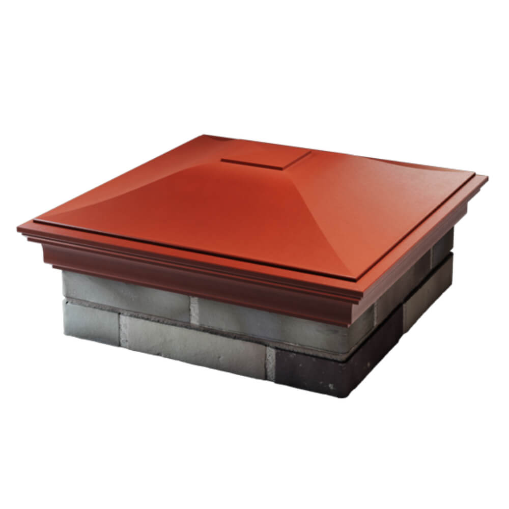 Колпак Zking Монблан Красный на столб 2х2 кирпича (515х515мм) в Мичуринске фото