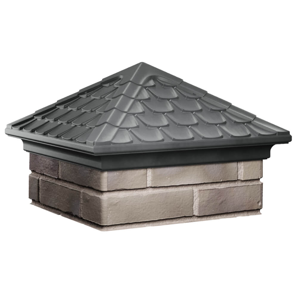 Колпак Zking Эльбрус Серый на столб 1.5х1.5 кирпича (385х385мм) в Мичуринске фото