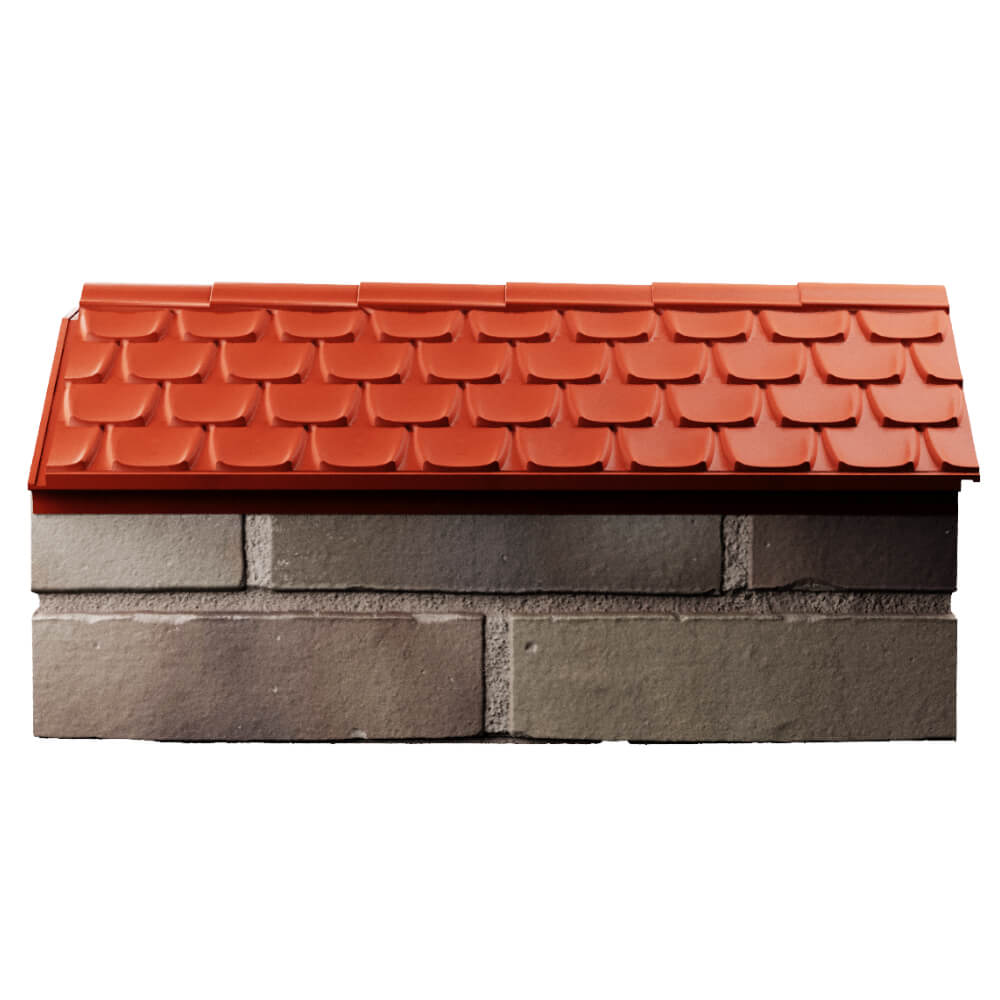 Парапет Zking Эльбрус Красный с посадкой на 1 кирпич (255мм) в Мичуринске фото