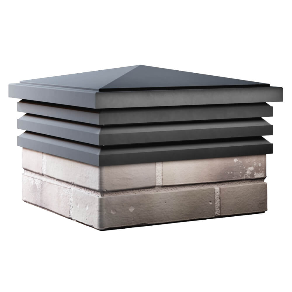 Колпак Zking Бона ХайТек Серый на столб 1.5х1.5 кирпича (385х385мм) в Мичуринске фото