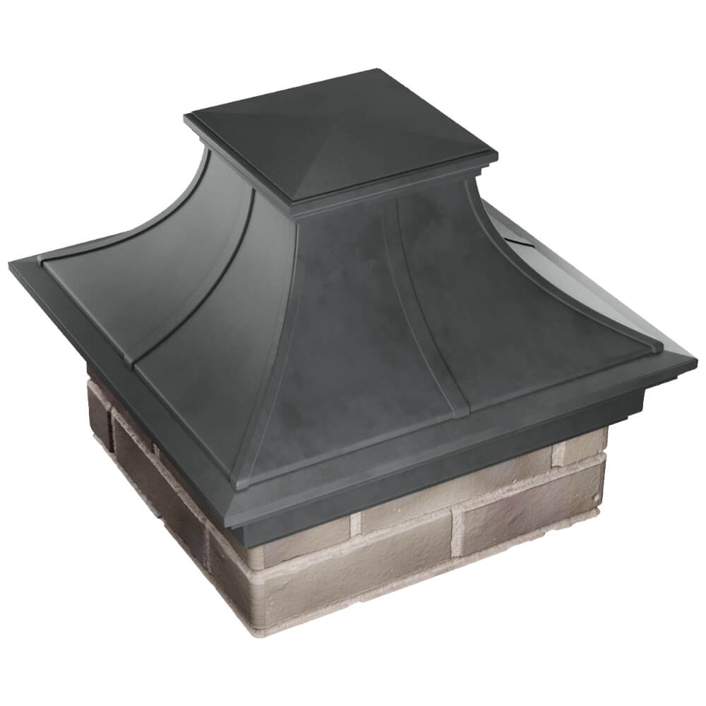 Колпак Zking Монблан Премиум Серый на столб 1.5х1.5 кирпича (385х385мм) в Мичуринске фото