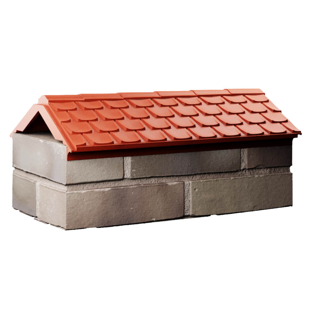 Парапет Zking Эльбрус Красный с посадкой на 1 кирпич (255мм) Мичуринск фото