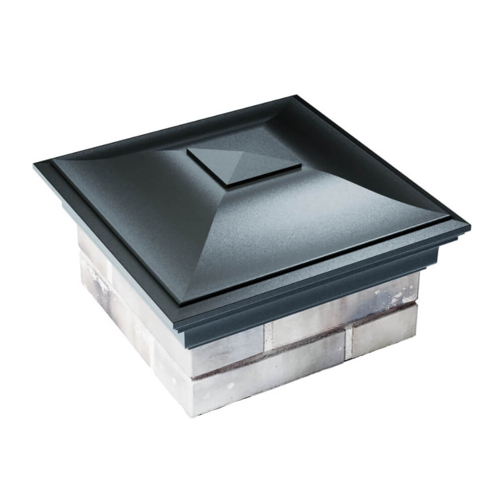 Колпак Zking Монблан Черный на столб 1.5х1.5 еврокирпича 0.7НФ (355х355мм) в Мичуринске фото