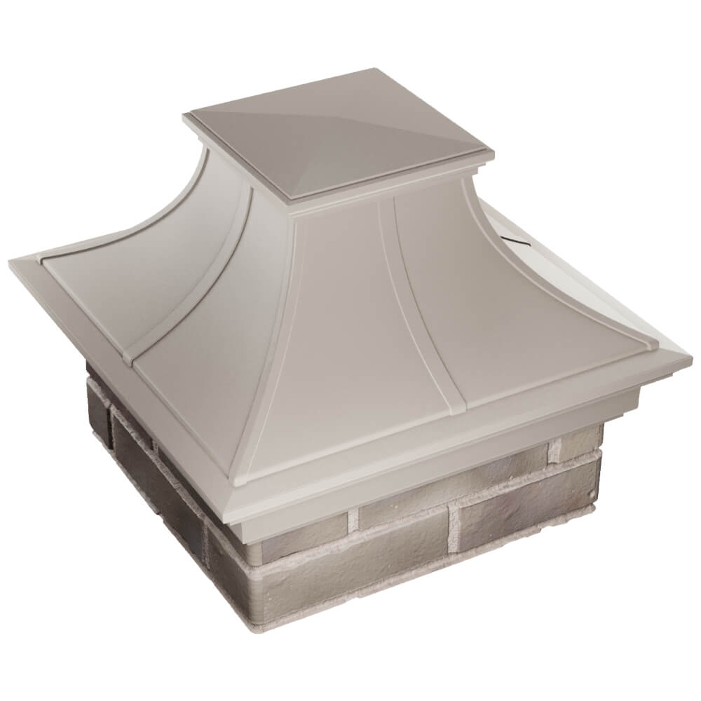 Колпак Zking Монблан Премиум Бежевый на столб 1.5х1.5 кирпича (385х385мм) в Мичуринске фото