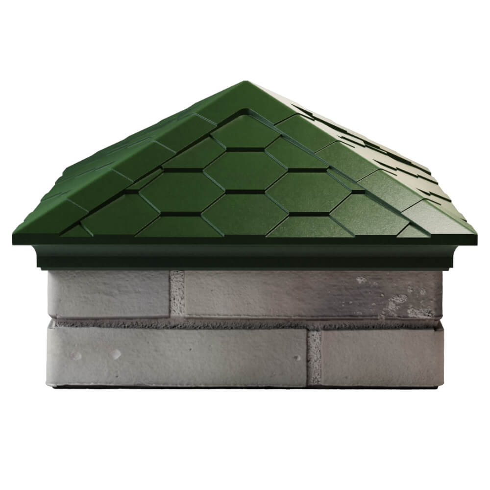 Колпак Zking Эверест Зеленый на столб 1.5х1.5 кирпича (390х390мм) Мичуринск фото